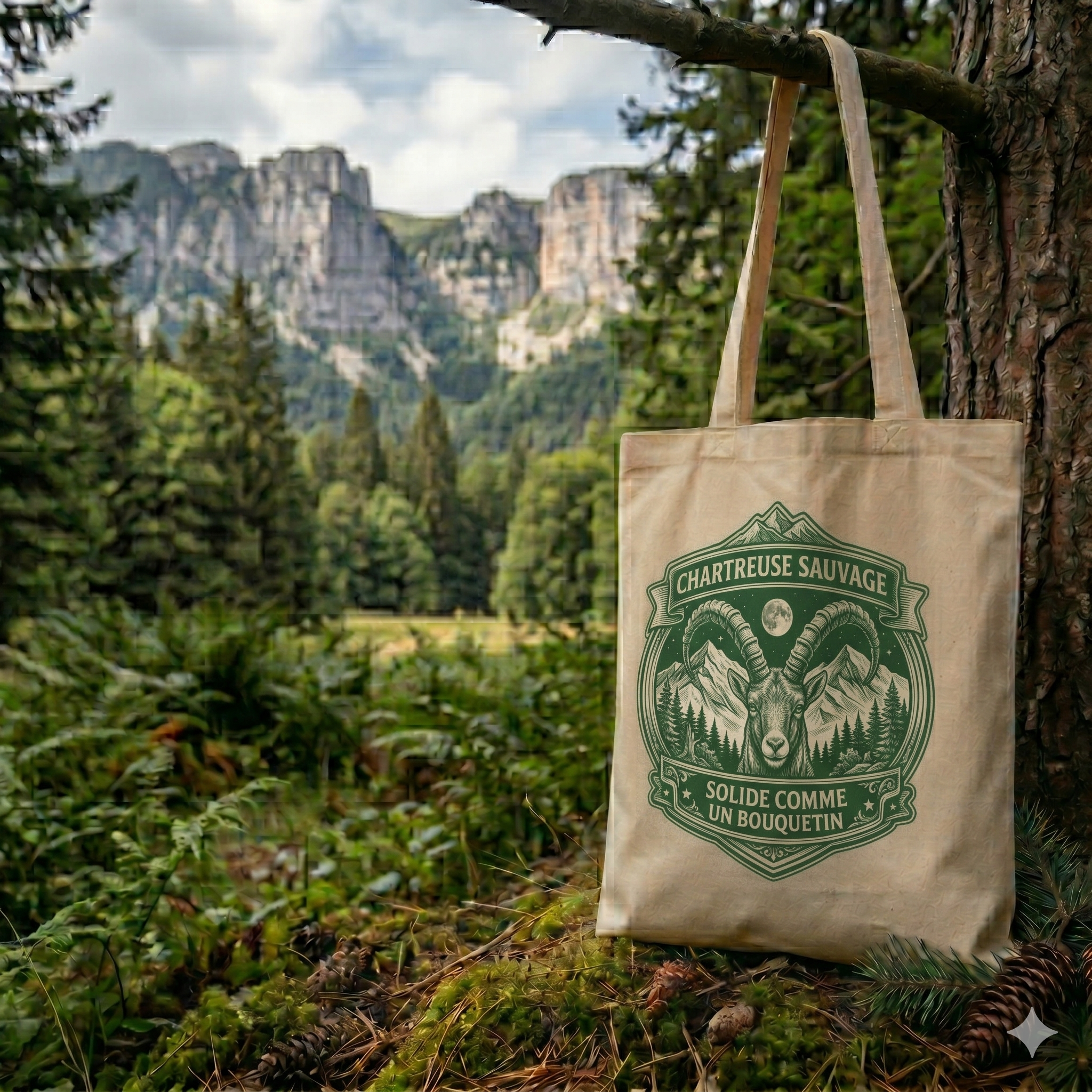 Tote bag Bouquetin
